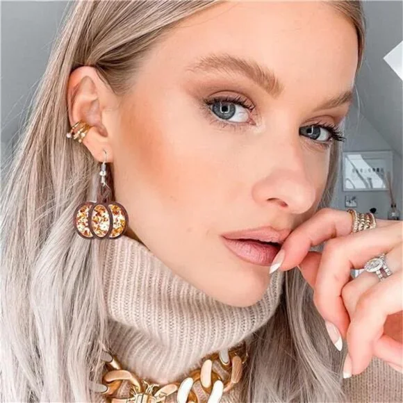 Pumpkin Earrings - Picture 3 of 7